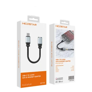مبدل USB-C به جک 3.5 میلیمتری هایکواستار مدل HS-T12C 101715543