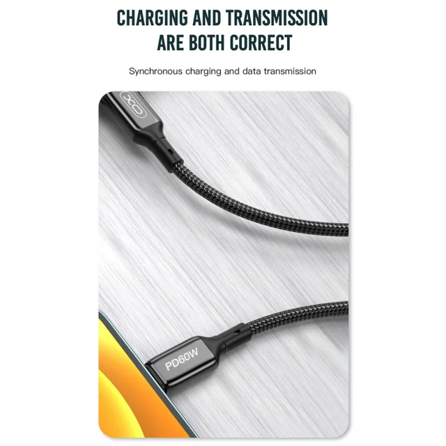 کابل تبدیل USB-C به USB-C ایکس او مدل Q-180B طول 1 متر 101727243