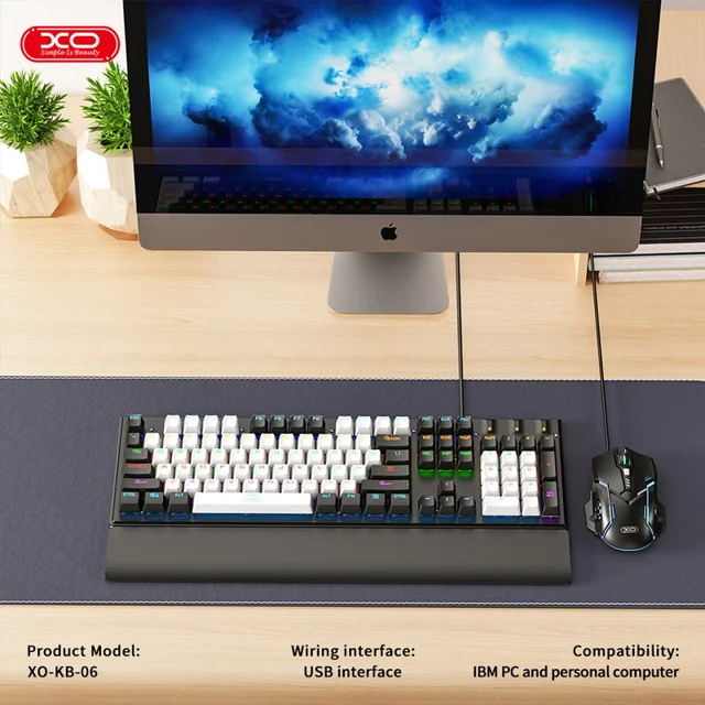 کیبورد و ماوس گیمینگ ایکس او مدل KB-06 101709839