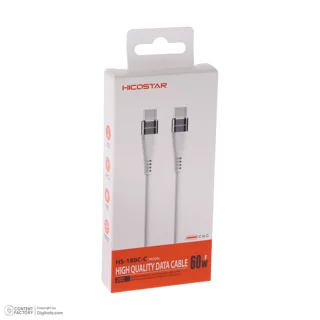 کابل تبدیل USB-C هایکواستار مدل HS-180C-C 60w طول 0.2 متر 101715763
