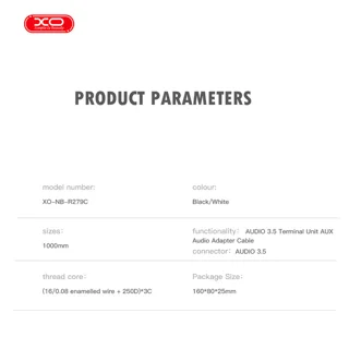 کابل AUX ایکس او مدل NB-R279C طول 1 متر 101708639