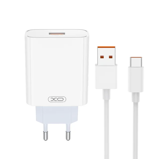 شارژر دیواری 30 وات ایکس او مدل L164 EU به همراه کابل تبدیل USB-C به USB 101710015