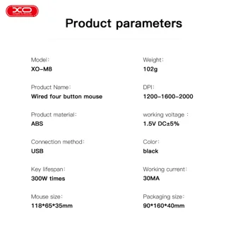 ماوس ایکس او مدل XO-M8 101727531