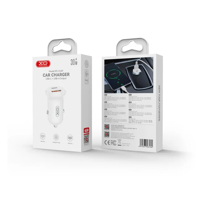 شارژر فندکی 15 وات دو پورت ایکس او مدل CC69 101709581